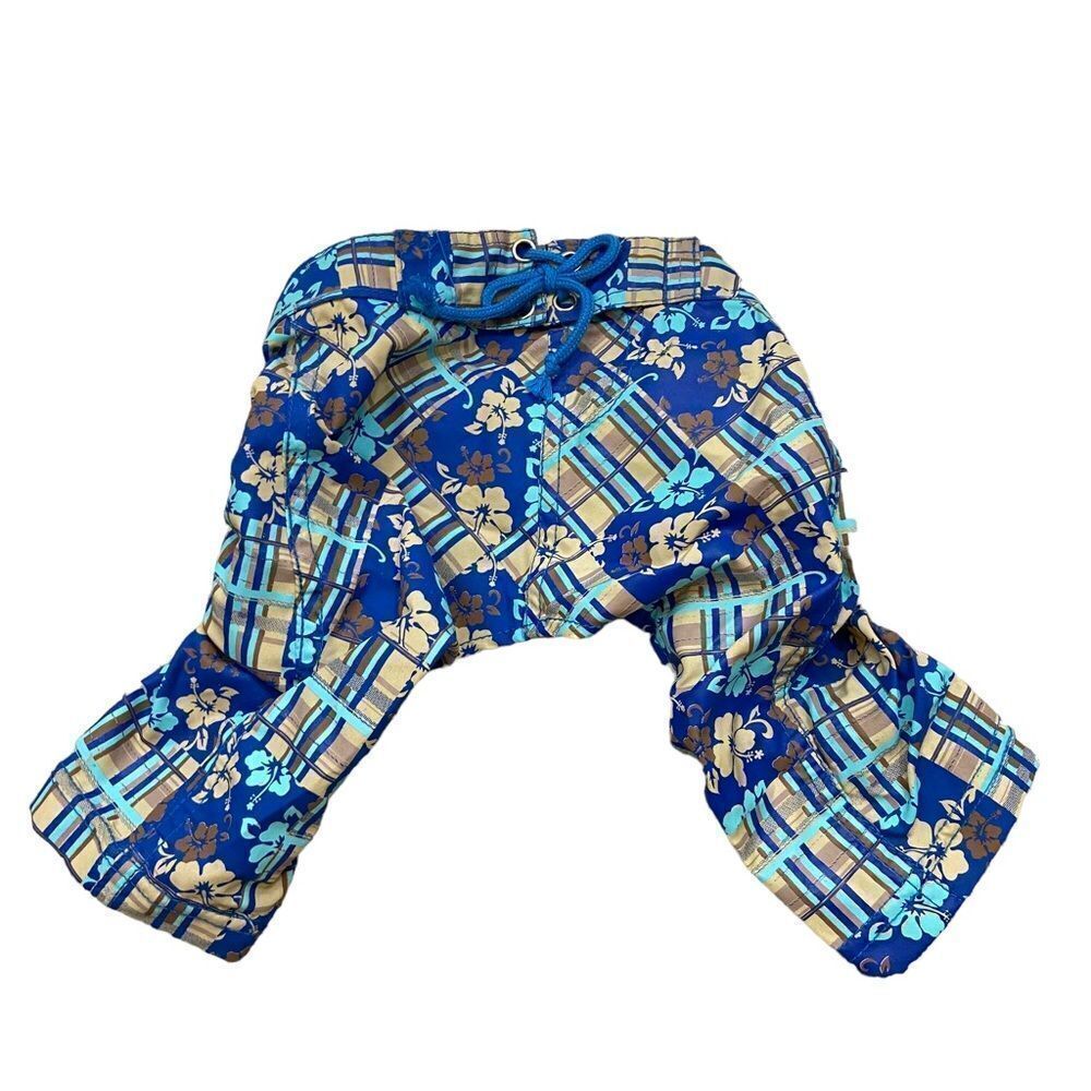 Top Paw Doggie Madras Board Shorts Size Large‎